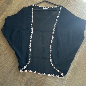 Sole Society Top Black with rose pink